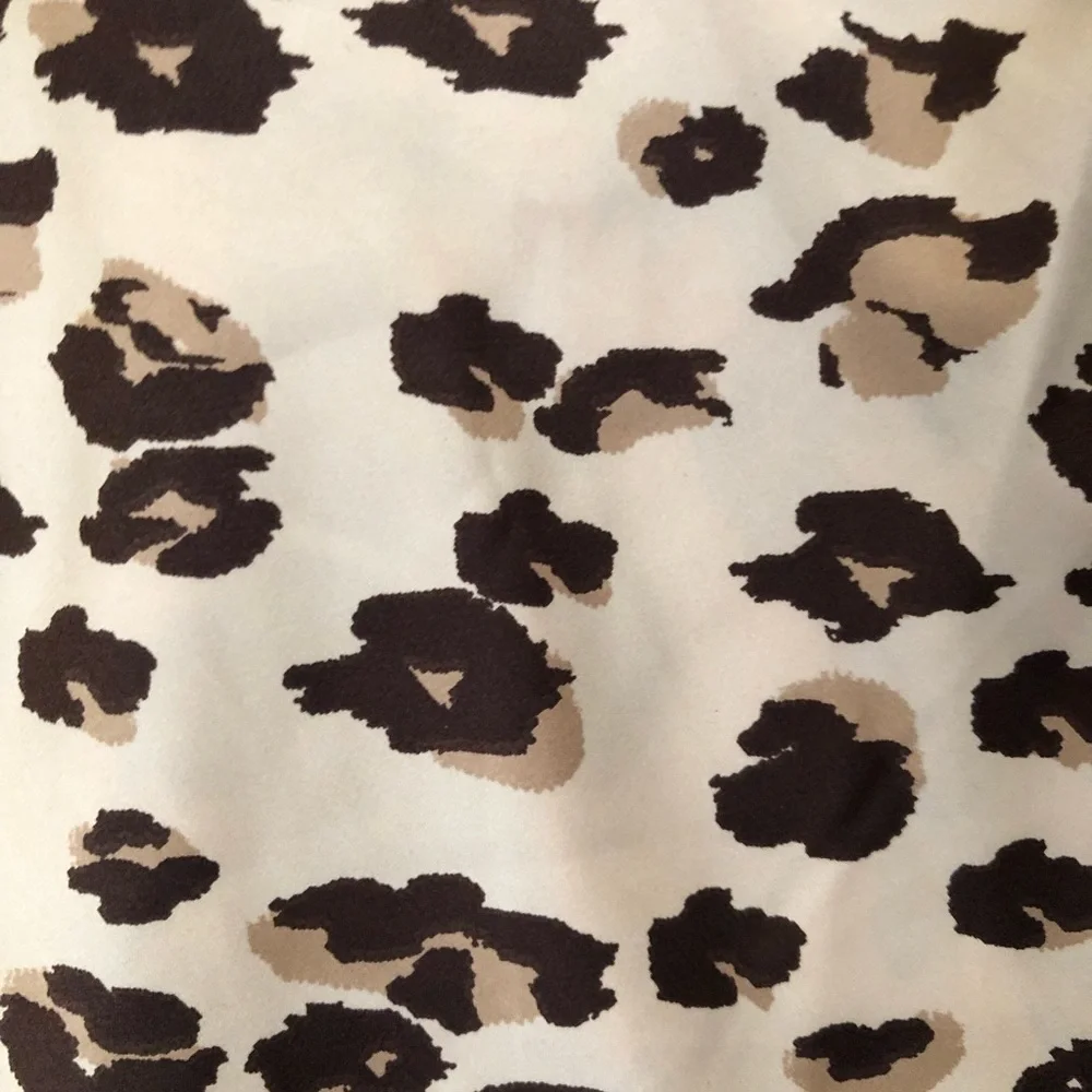 Forever 21 cream cheetah print cowl neck dress size small